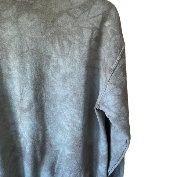 Tie Dye White Rabbit Graphic Sweatshirt Green Bluish Grey Lightweight Sz Md - Picture 10 of 15